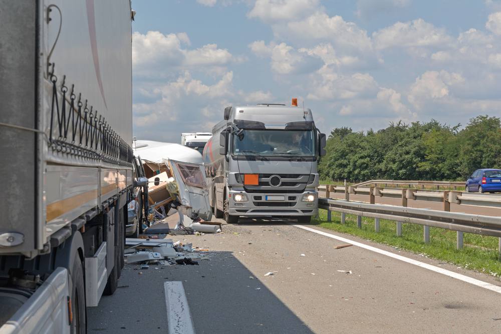 Accident impliquant des poids lourds sur autoroute